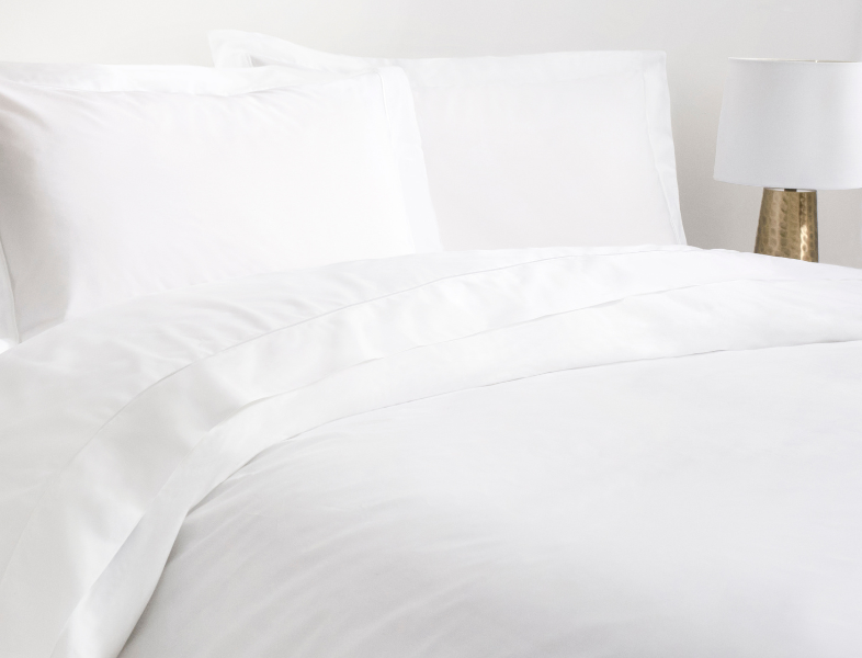 White Embroidered Duvet Cover with Sheet